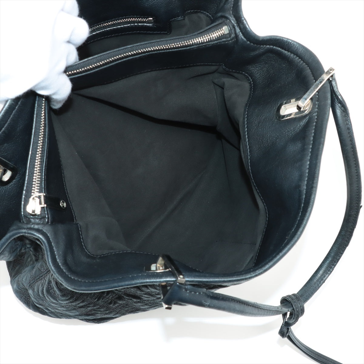 LOUIS VUITTON $5500.00++ Black Lambskin Leather Lilia Antheia GM