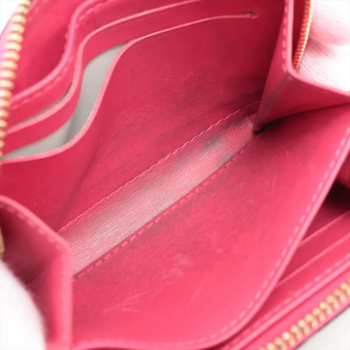 Louis Vuitton Vernis Zipper Small Wallet— Black and Pink