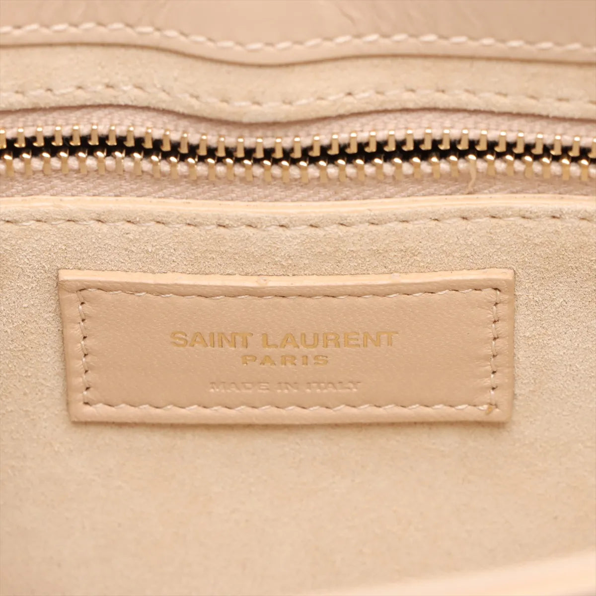 Saint Laurent Paris Le 5 a 7 Cassette Leather Shoulder Bag Beige