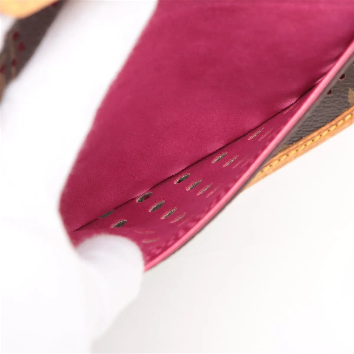 Louis Vuitton Monogram Perforated Musette Brown x Pink