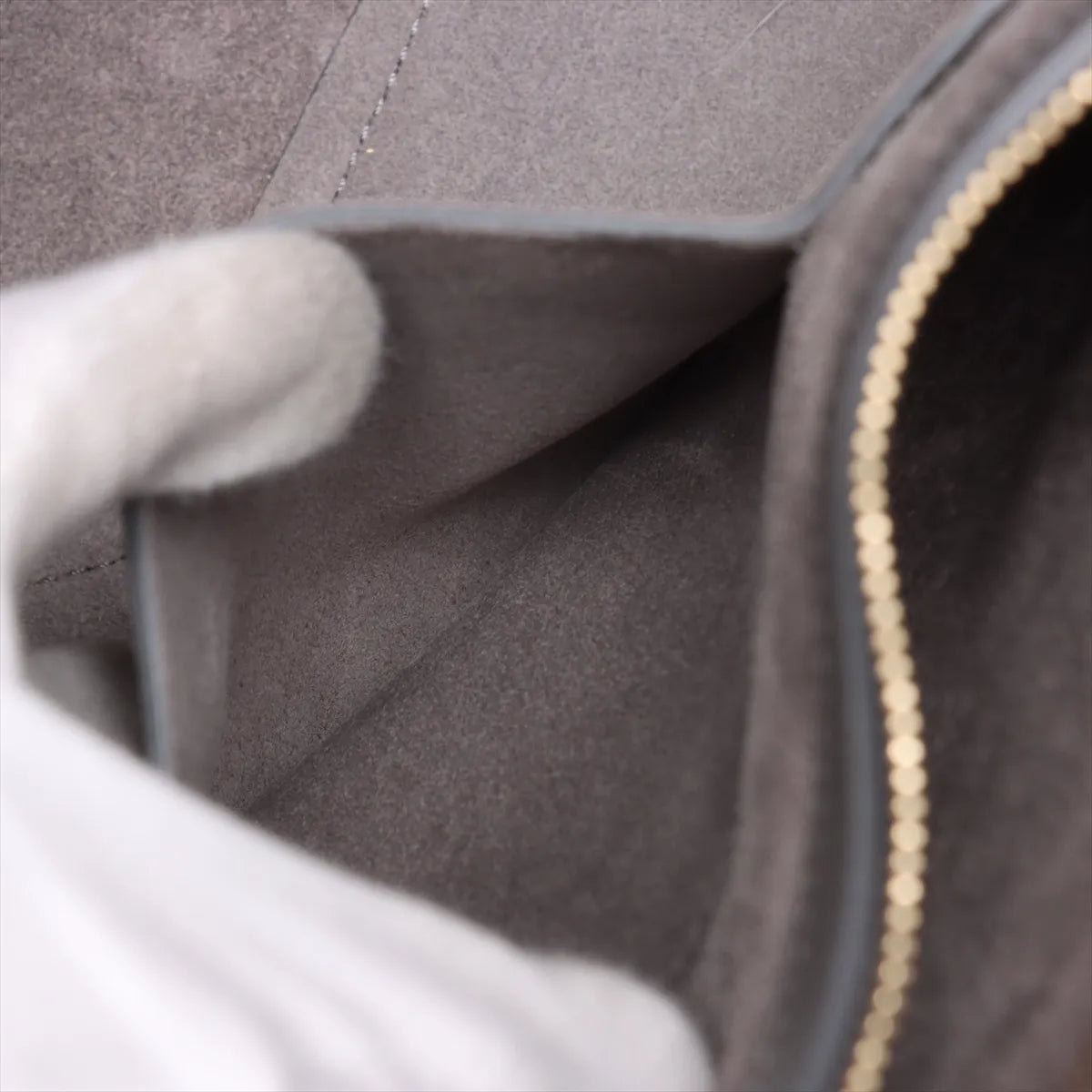 Celine Cabas Phantom Small Leather Tote Bag Gray