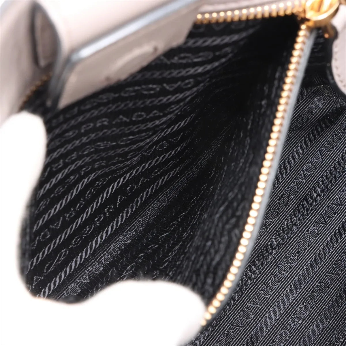 Prada Saffiano Soft Leather Two-Way Handbag Greige