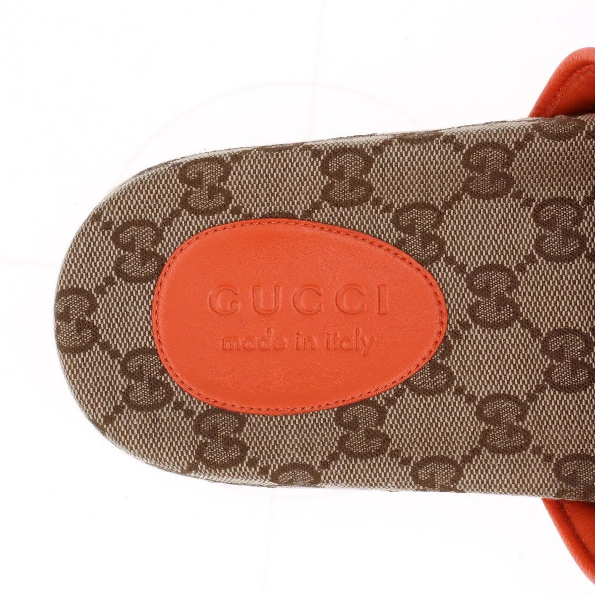Gucci x North Face GG Canvas Mens Sandal Beige x Orange