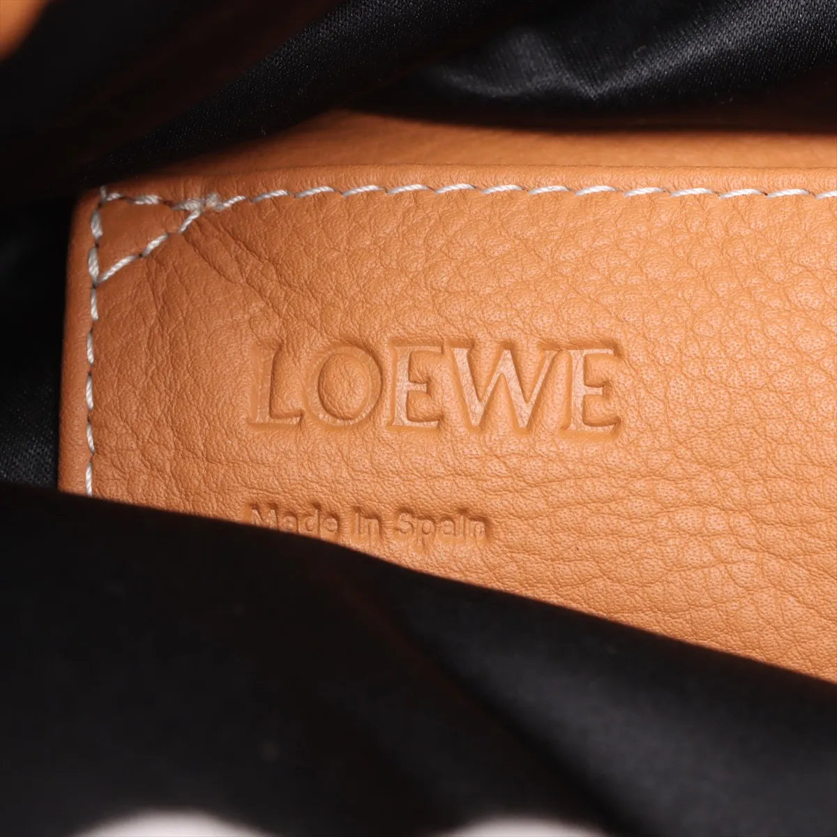 Loewe Puffy Yago Leather x Nylon Backpack Blue x Brown