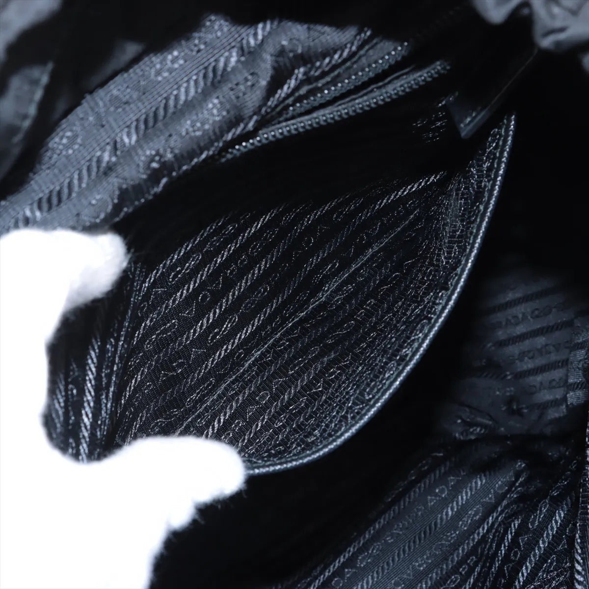 Prada Tessuto Nylon Leather Backpack Black