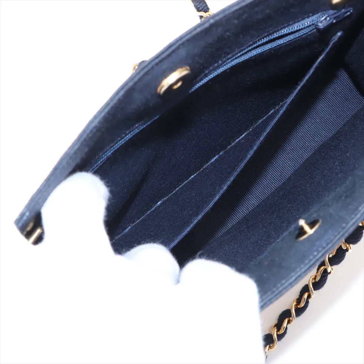 Chanel CC Logo Matelasse Straws x Nylon Chain Tote Bag Beige
