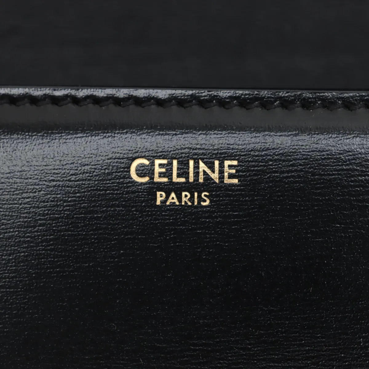 Quality Celine Triomphe Teen Leather Shoulder Bag Black