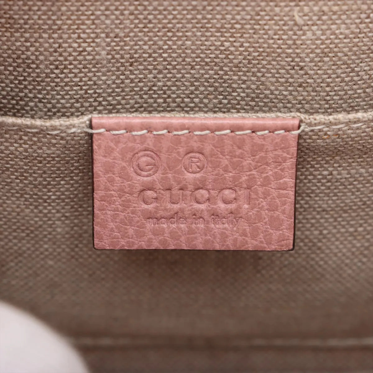 Gucci Interlocking G Leather Chain Shoulder Bag Pink