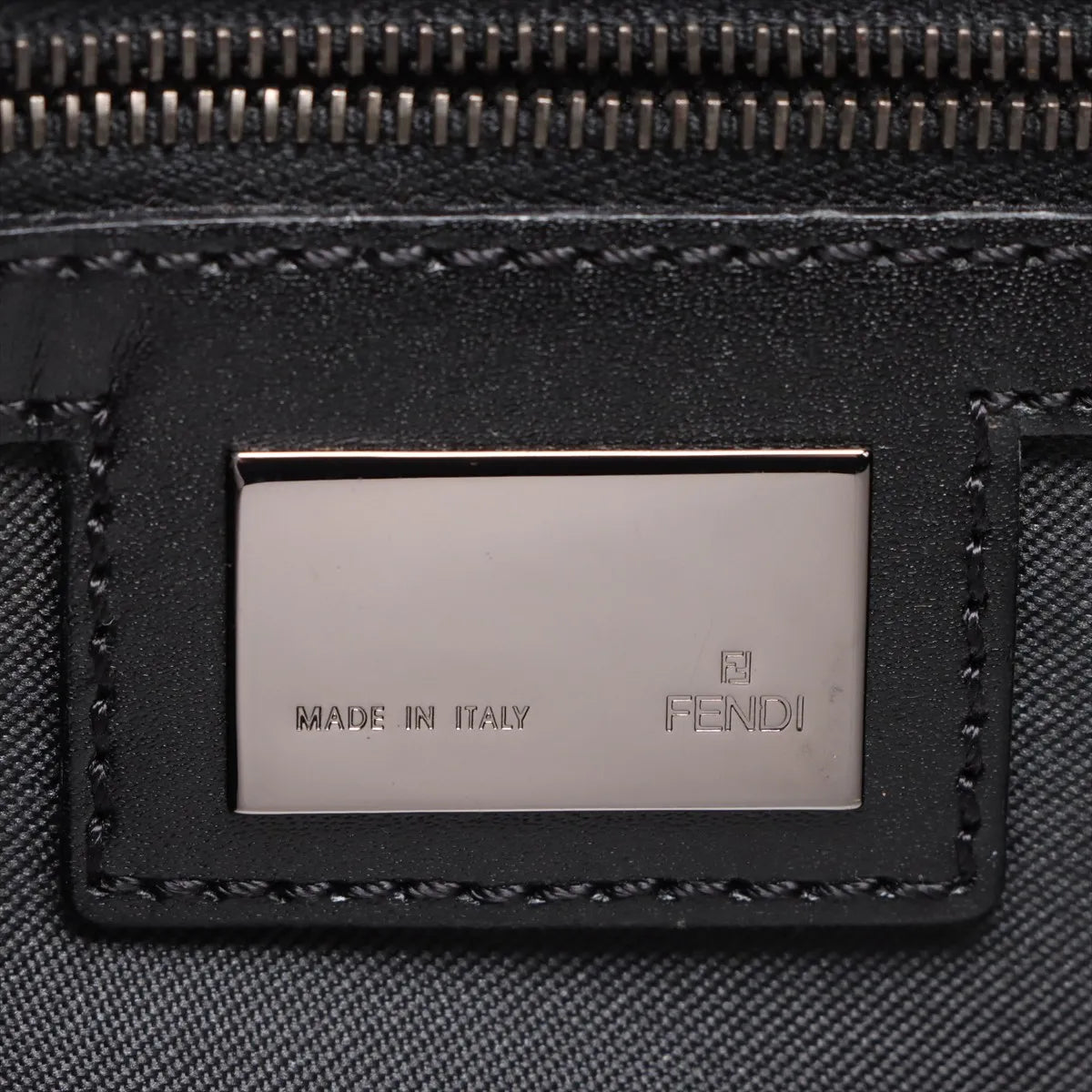 Fendi Zucca Mamma Baguette Shoulder Bag Black