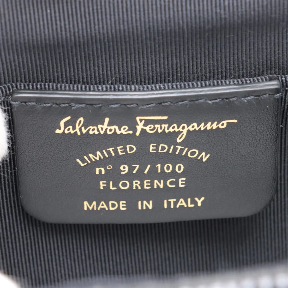 Ferragamo Gancini Rattan Straw Bag Black