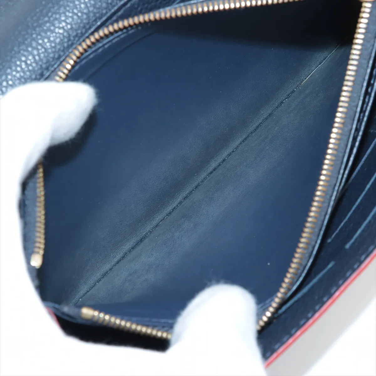 Louis Vuitton Monogram Empreinte Sarah Wallet Marine Rouge