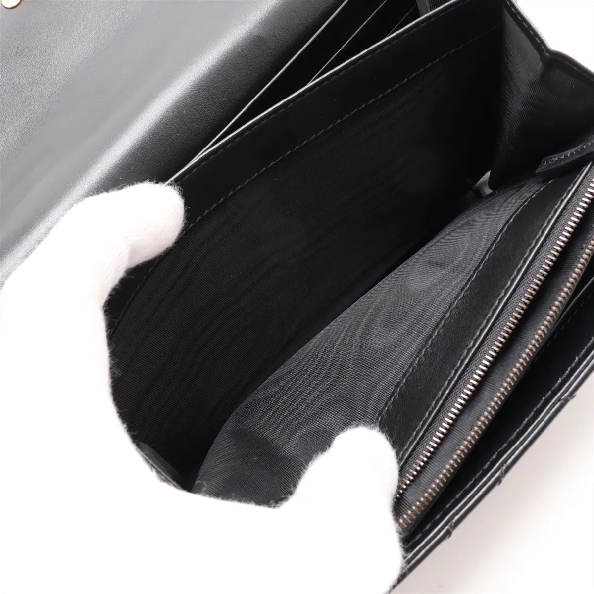 Gucci GG Marmont Leather Wallet on Chain Black