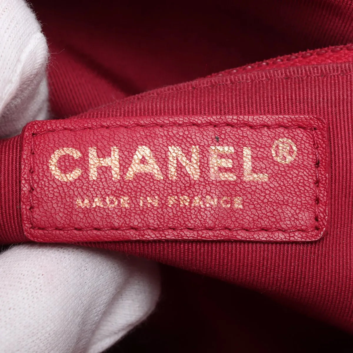 Chanel Boy Chanel 28 Large Lambskin Chain Shoulder Bag Red