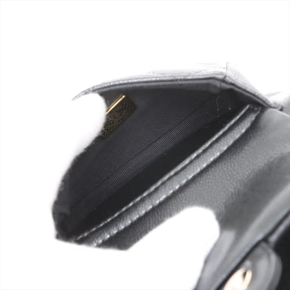 Chanel CC Logo Matelasse Caviar Skin Chain Backpack Black