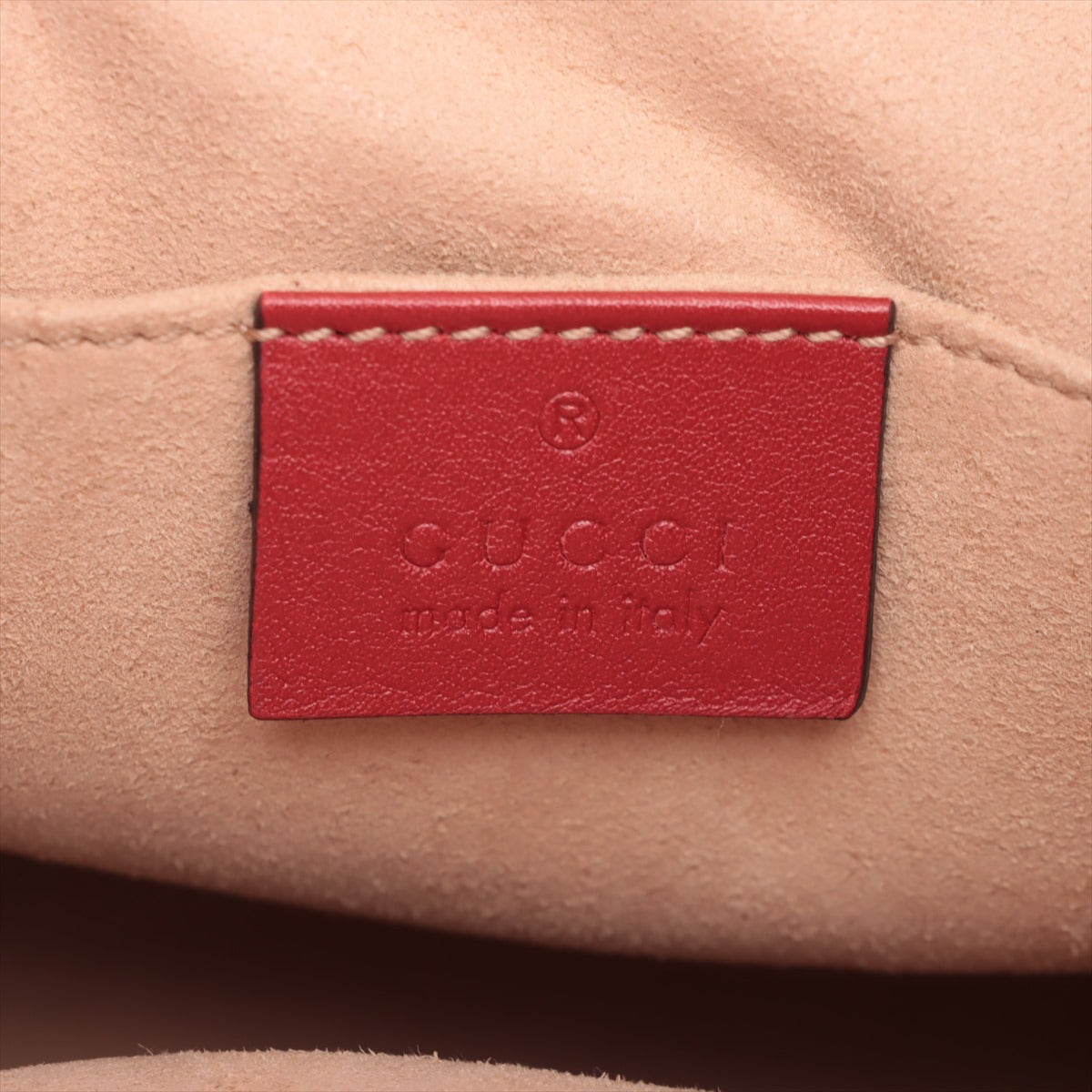 Gucci GG Marmont Chevron Leather Drawstring Chain Backpack Castilian Red * PREORDER *