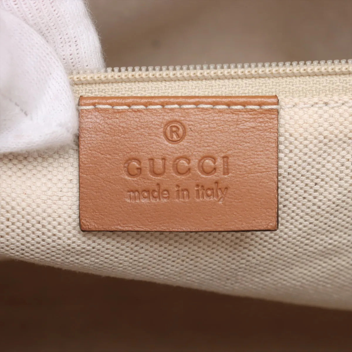 Gucci GG Logo Denim Leather Handbag Blue