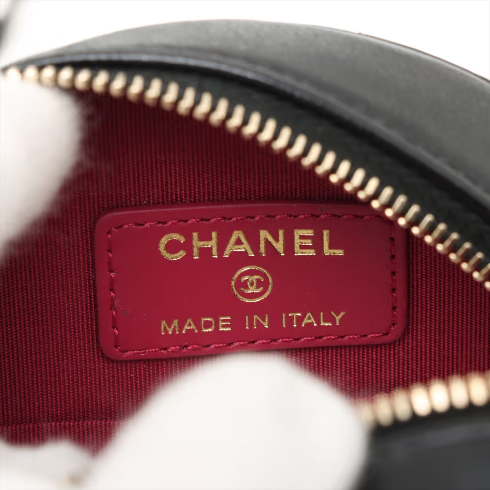Chanel Chanel 19 Lambskin Round Chain Shoulder Bag Black