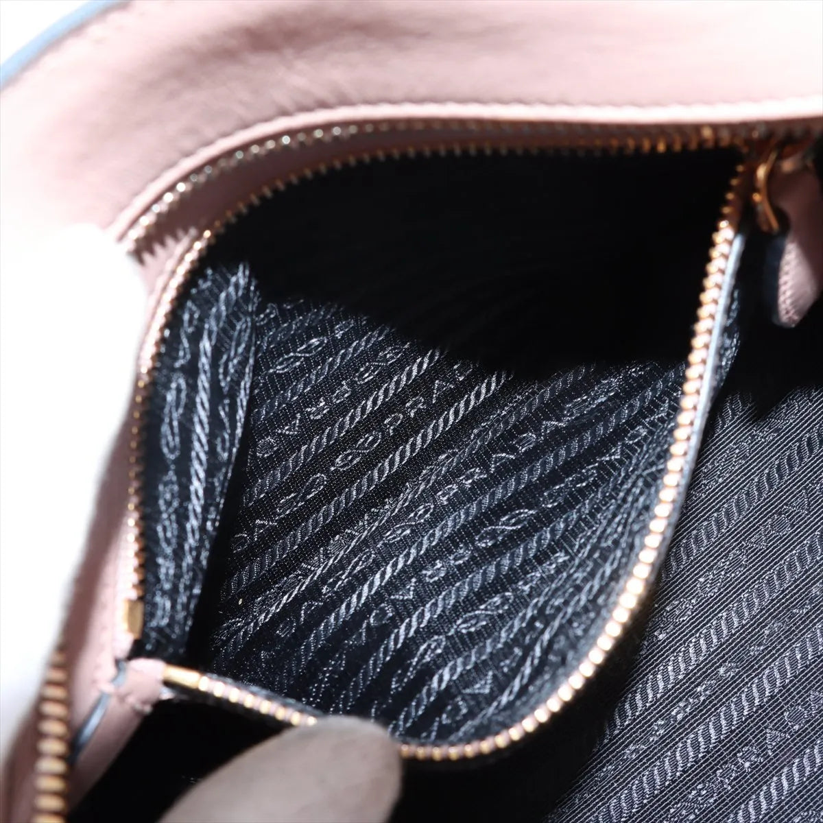 Prada Saffiano Leather Two-Way Handbag Pink