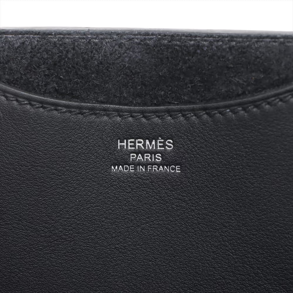 Hermès In the Loop 18 Taurillon Clemence × Veau Swift Black