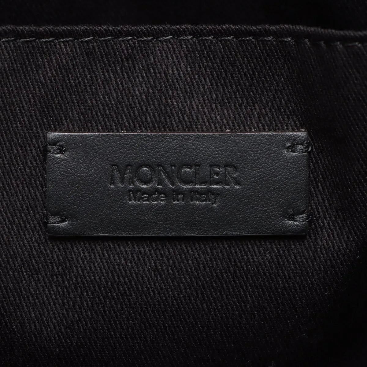 Moncler Nylon Leather Handbag Black