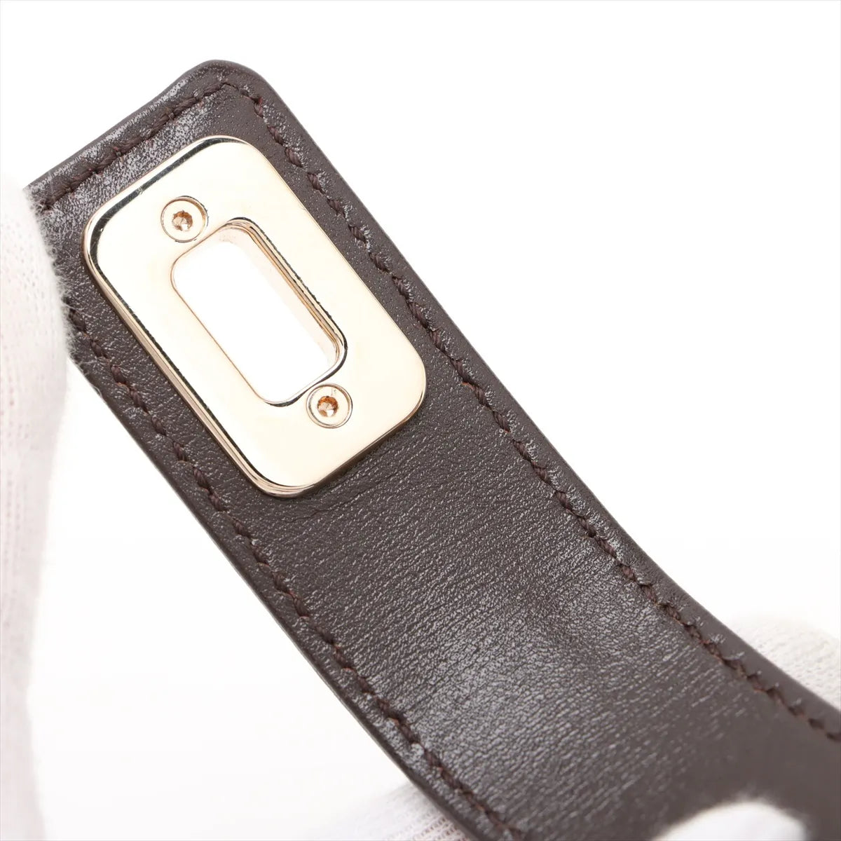 Gucci GG Supreme Moonside Canvas Leather Shoulder Bag Beige×Brown