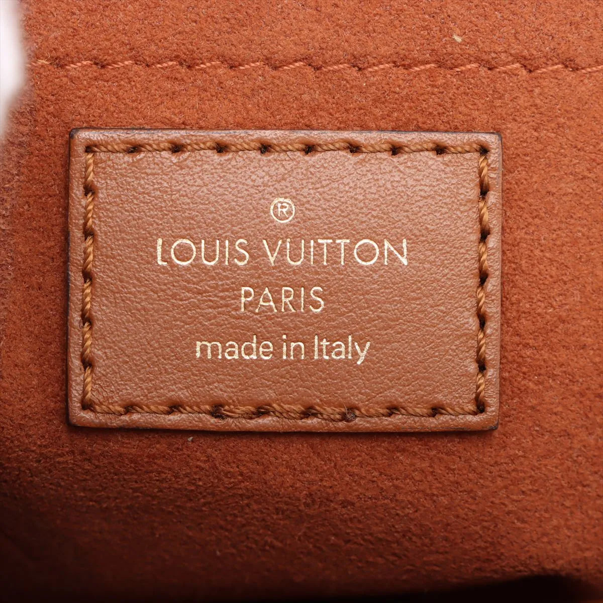 Louis Vuitton LV Logo Raffia Petit Bucket Bag Beige x Brown