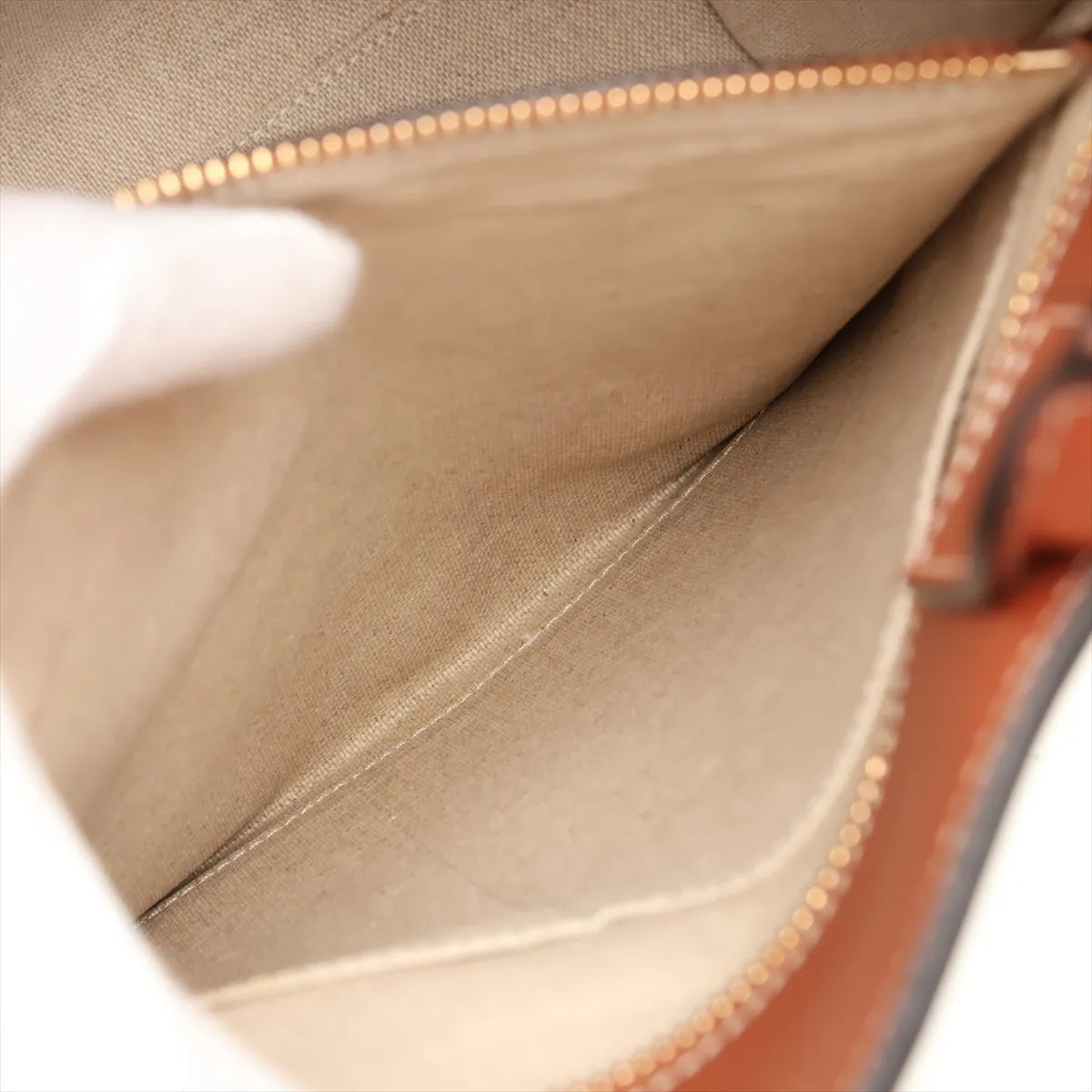 Celine Vertical Cabas Canvas Leather Two-Way Handbag Brown