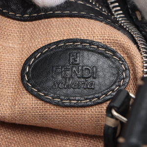 Fendi Selleria Leather Crossbody Bag Black