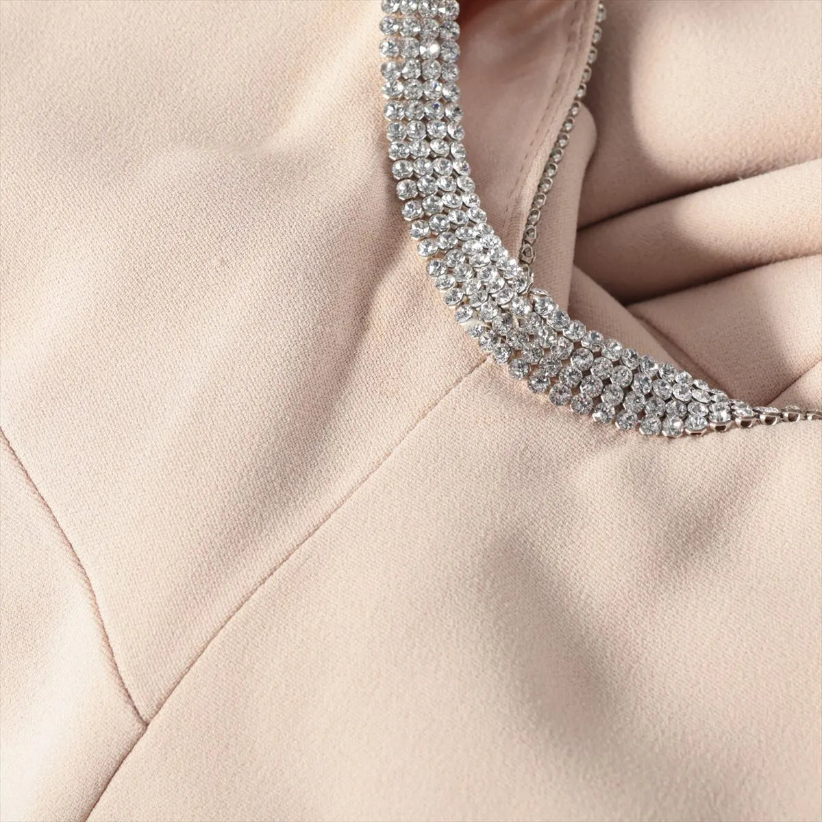 Dolce & Gabbana Rayon Rhinestone Sleeveless Dress Pink