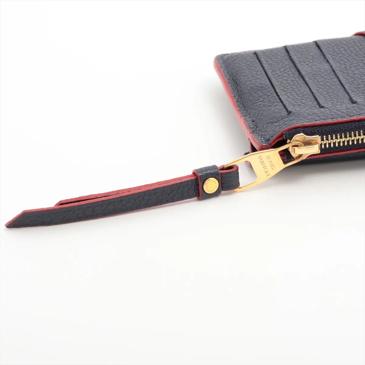 Louis Vuitton Monogram Empreinte Recto Verso Card Holder Marine Rouge