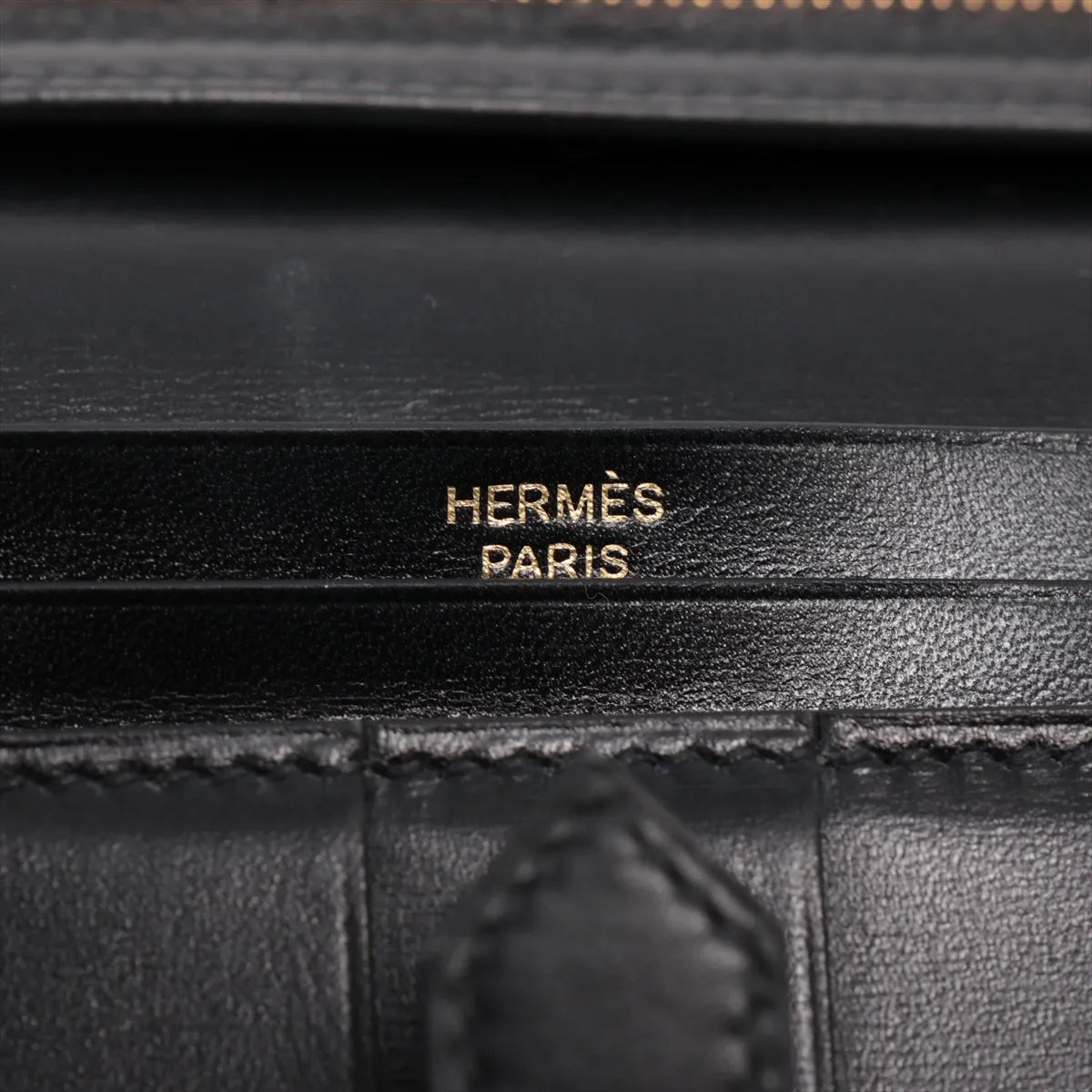 Hermès Bearn Box Calf Long Wallet Black