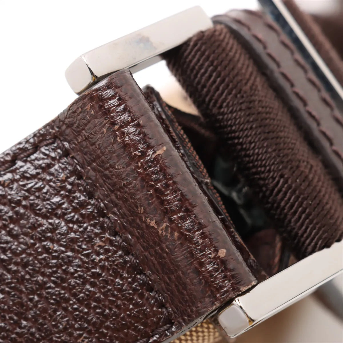 Gucci GG Canvas Leather Shoulder Bag Beige