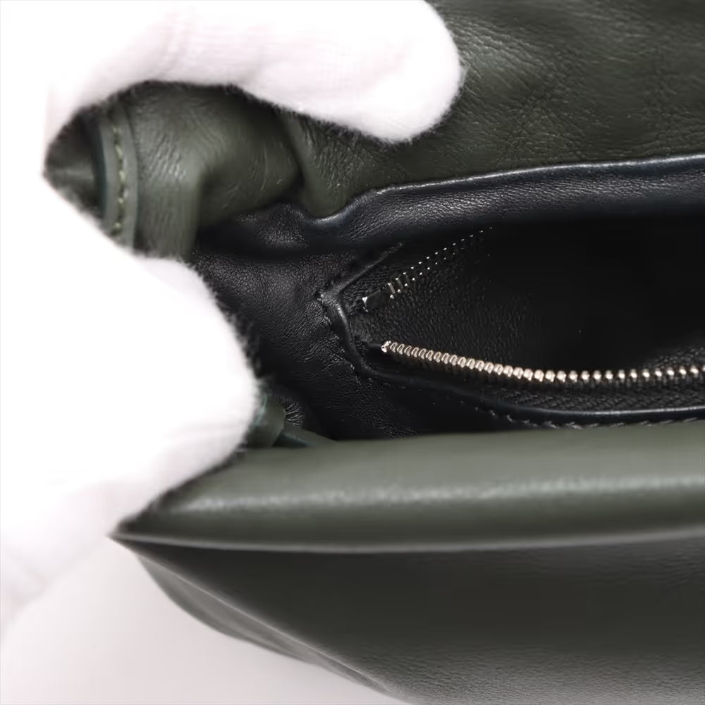 The Row Bose Leather Shoulder Bag Green