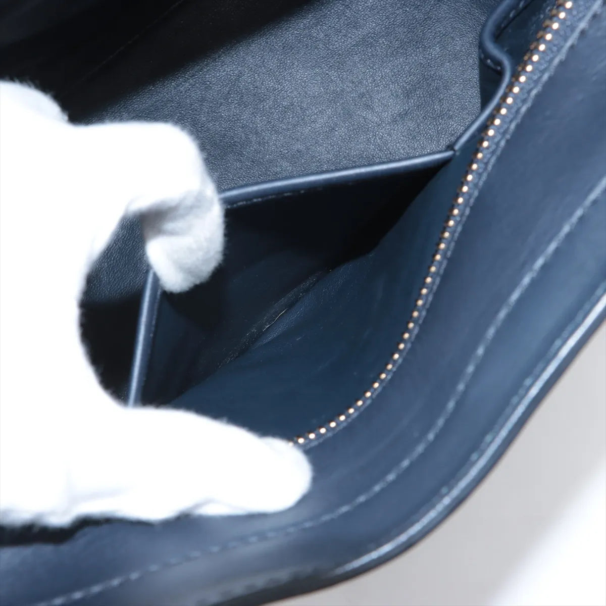 Celine Luggage Phantom Leather Handbag Navy Blue