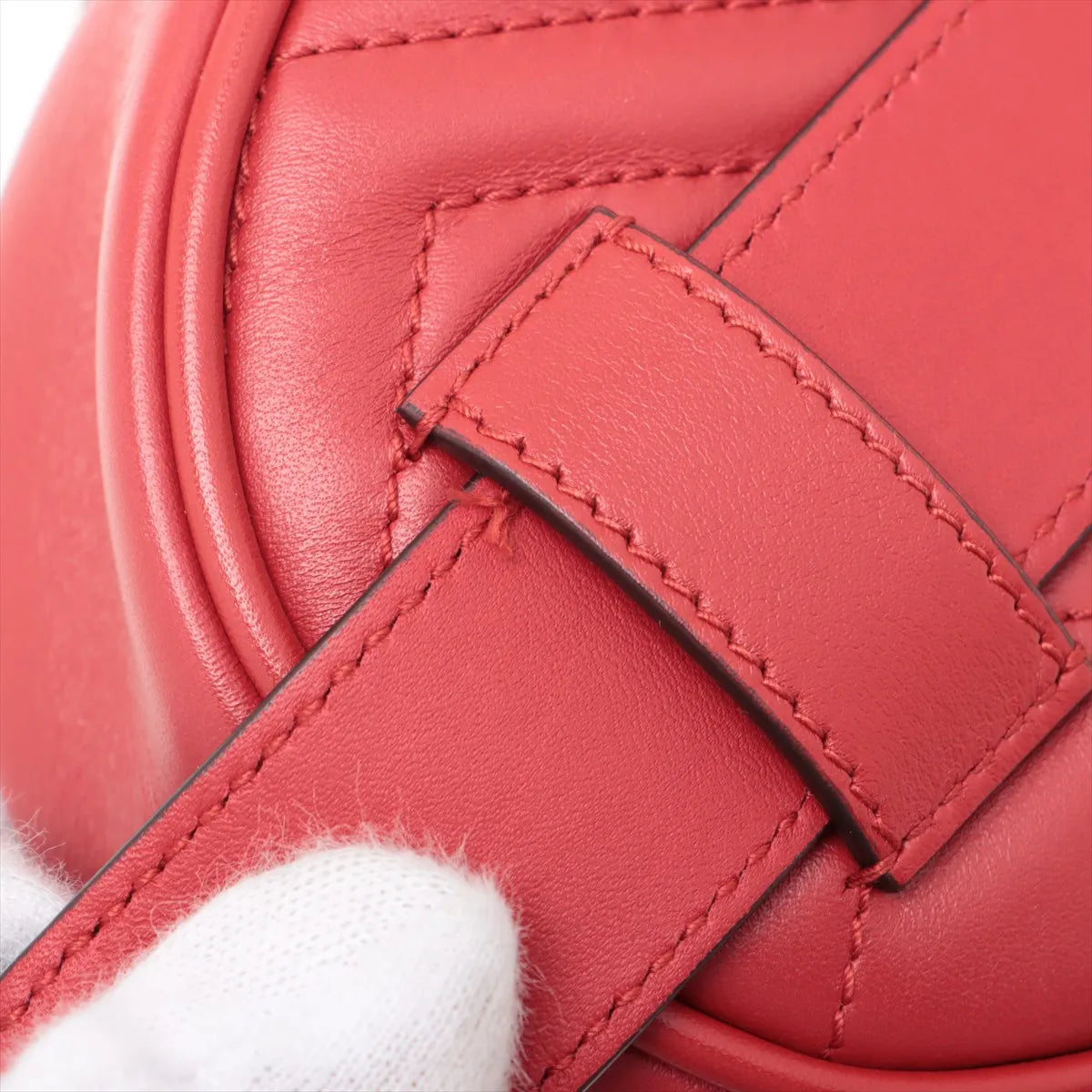 Gucci GG Marmont Leather Waist Bag Red