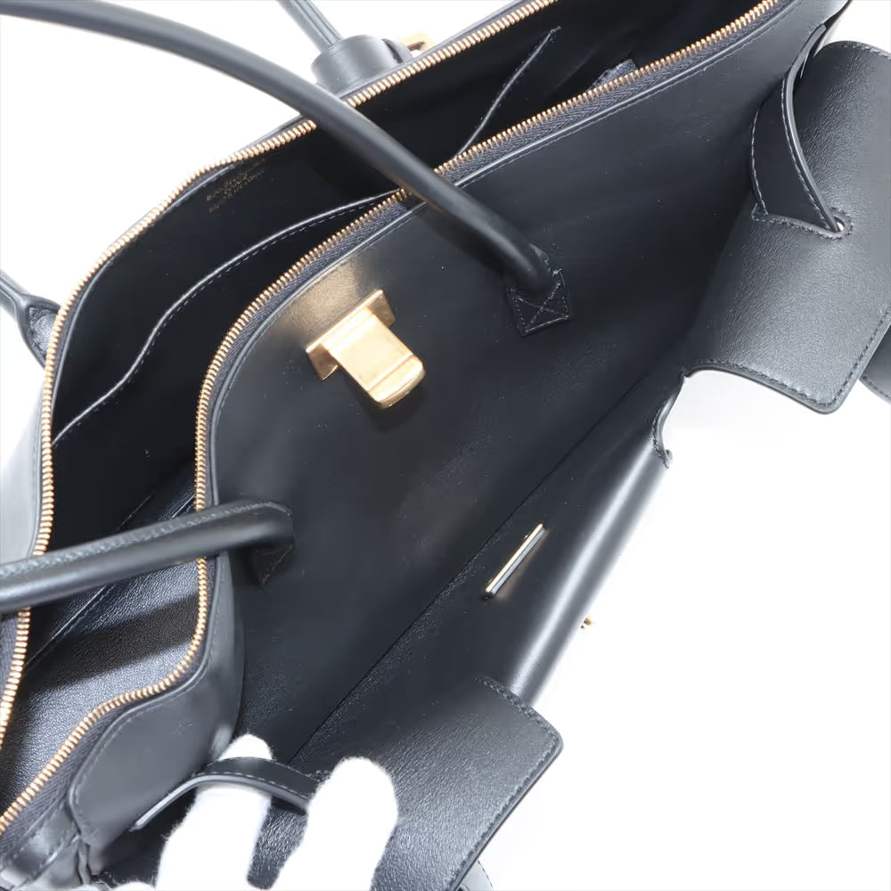 Balenciaga Bel Air Leather Shoulder Bag Black