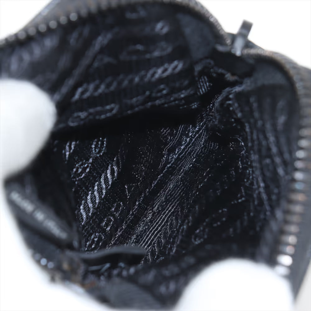 Prada Tessuto Nylon Leather Shoulder Bag Black