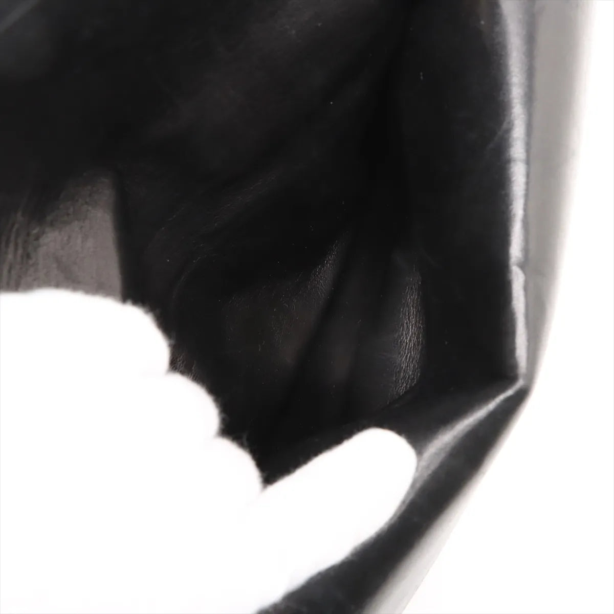 Chanel CC Logo Matelassé Lambskin Double Flap Double Chain Bag Black