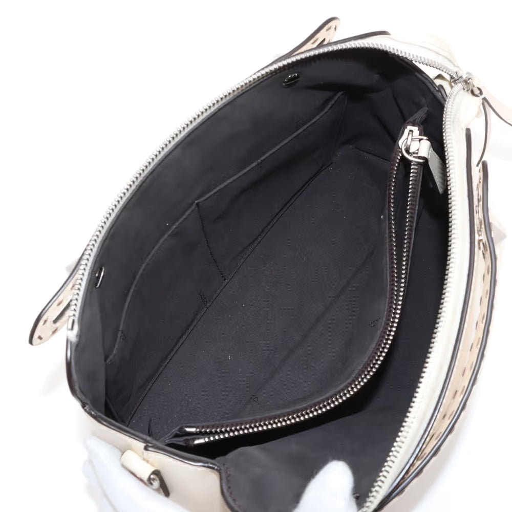 Fendi By the Way Medium Leather Two-Way Handbag Beige