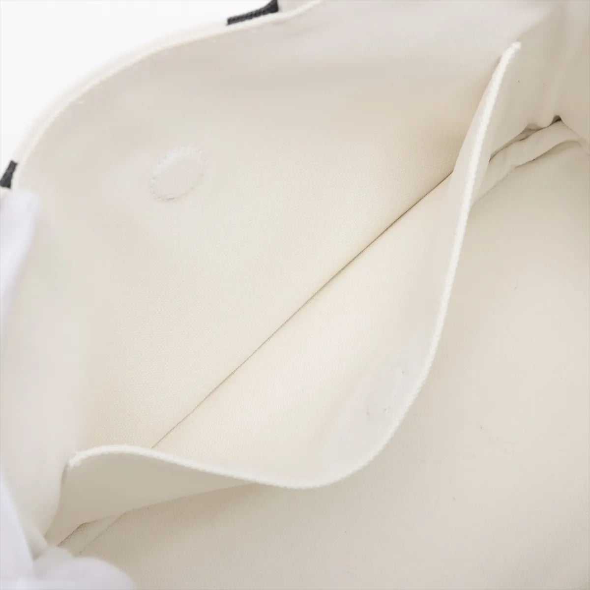 Prada Canapa Black Polka Dot Two-Way Handbag White