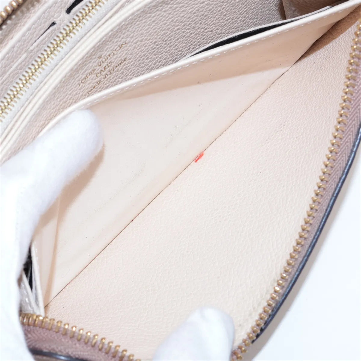 Louis Vuitton Monogram Bicolor Empreinte Zippy Wallet Creme x Bois de Rose