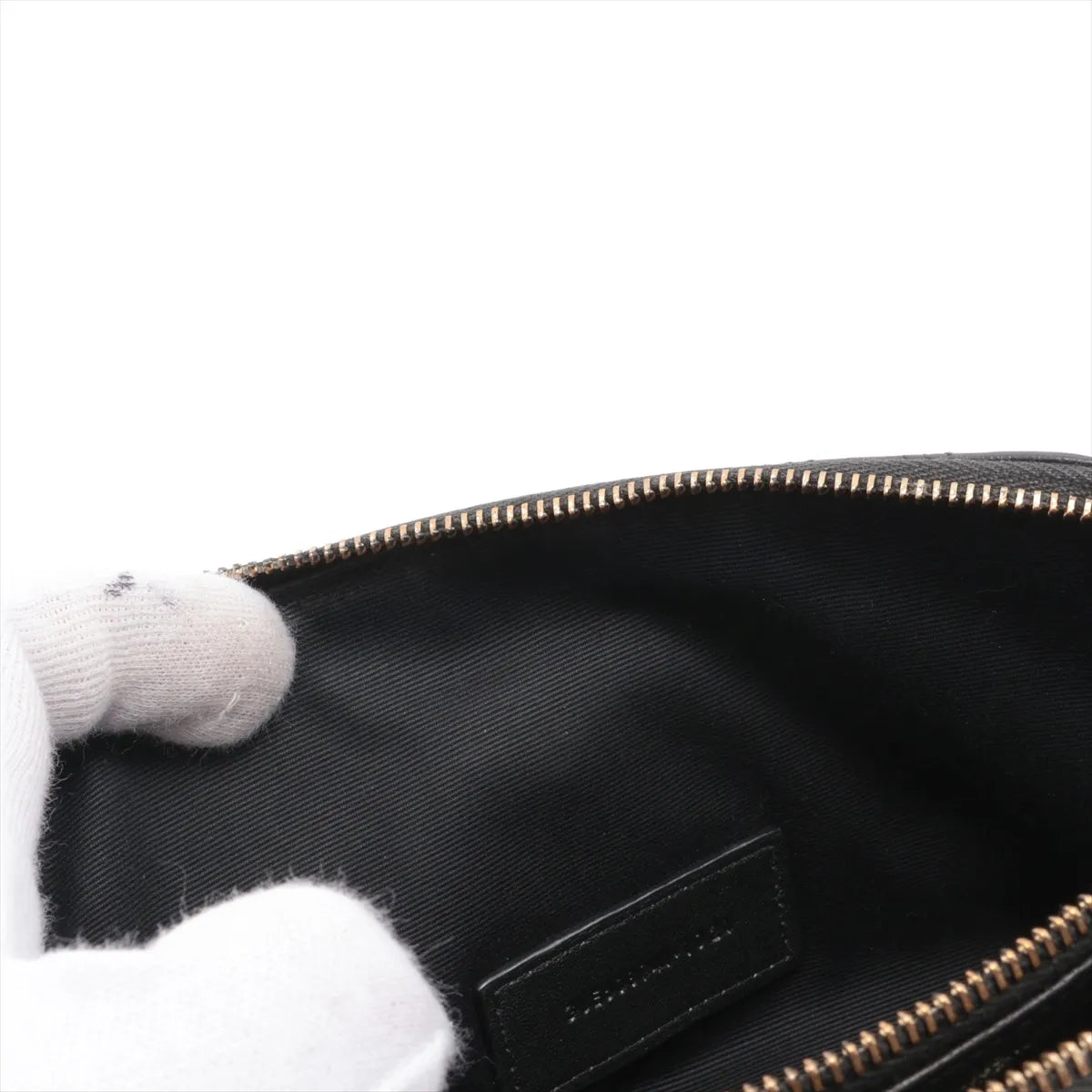 Saint Laurent Paris Becky Leather Chain Shoulder Bag Black