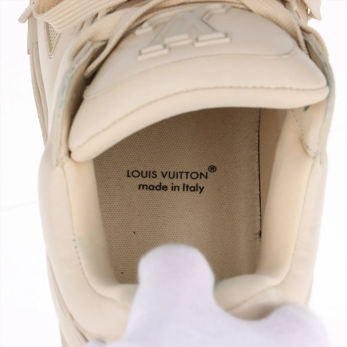 Louis Vuitton LV Trainer Leather Sneaker Beige