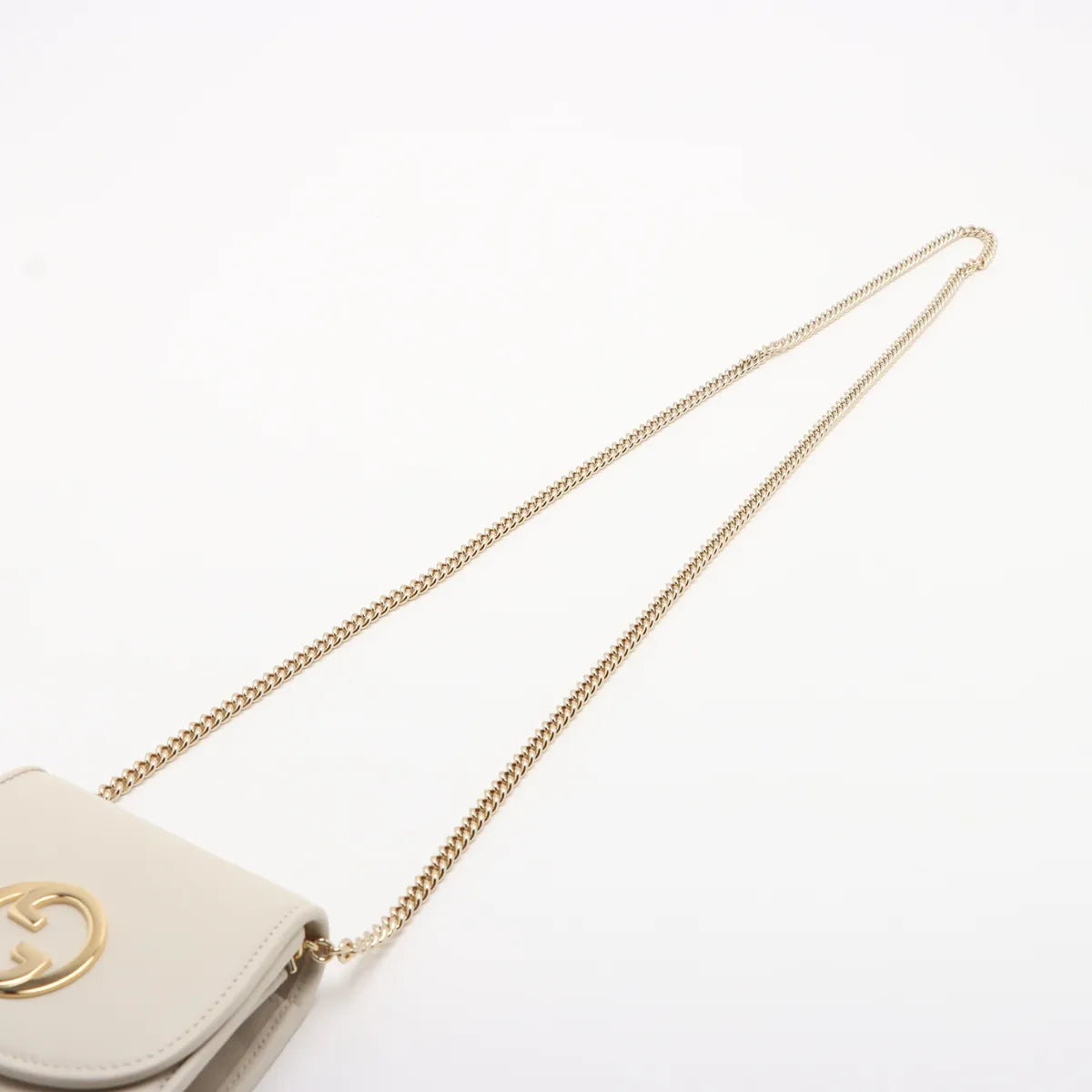 Gucci Blondie Leather Chain Shoulder Bag White