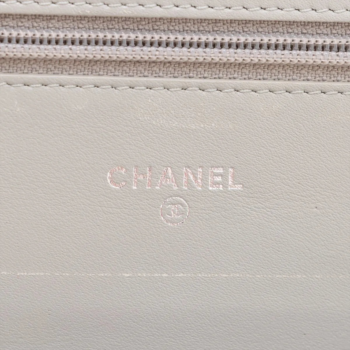 Designer Chanel CC Logo Matelasse Patent Leather Chain Wallet Yellow