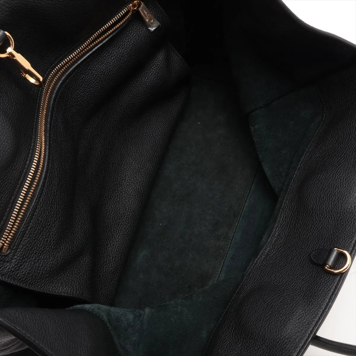 Gucci Logo Leather Two-Way Tote Bag Black