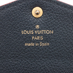 Preloved Louis Vuitton Monogram Empreinte Portefeuille Sarah Navy Blue