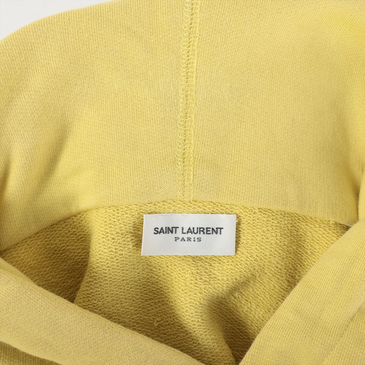 Saint Laurent Paris Cotton Hoodie Yellow