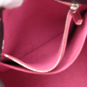Premium Louis Vuitton LV Logo Lockme Bucket Shoulder Bag Black Fuchsia