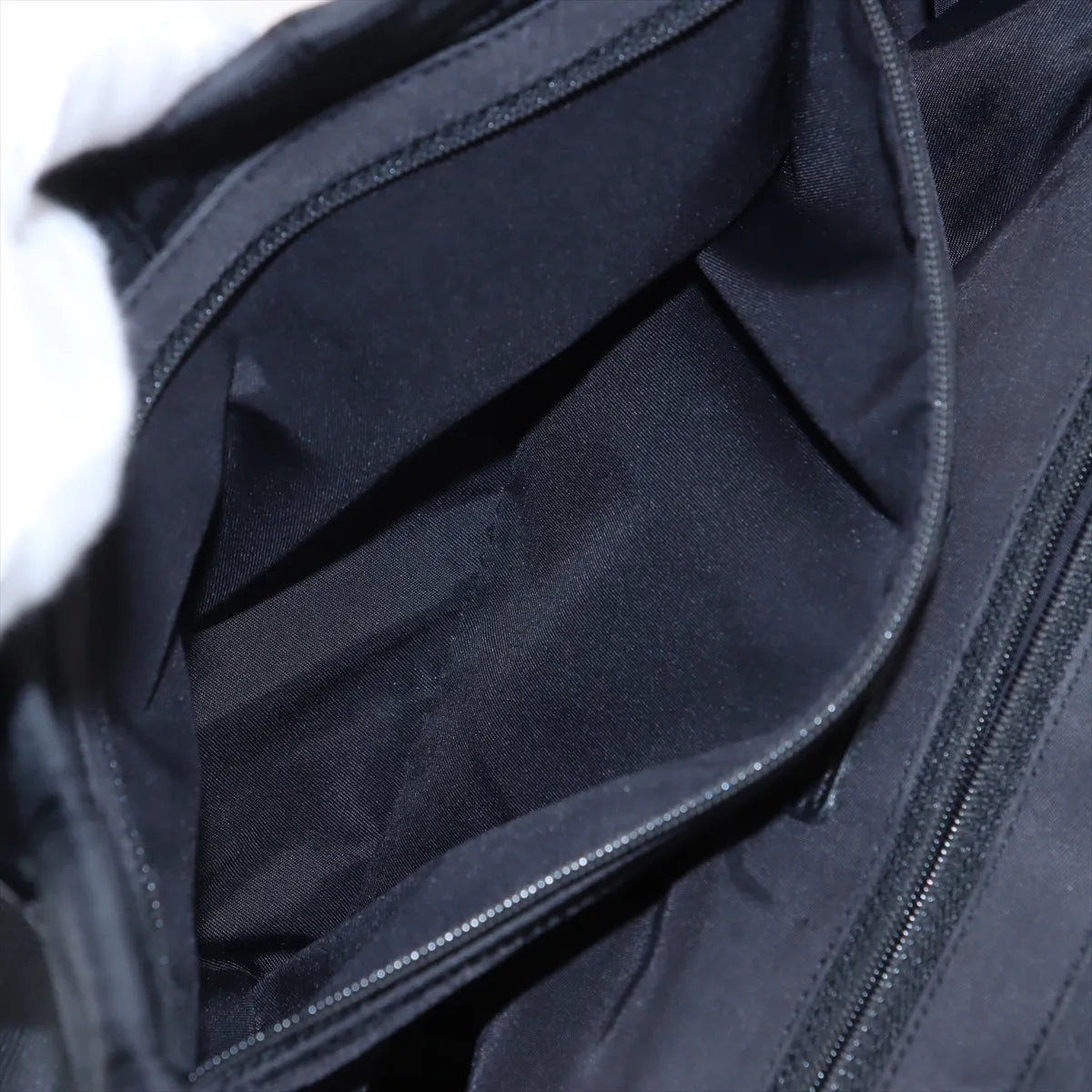 Chanel CC Logo New Travel Line Nylon Leather Tote Bag Black